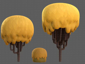 Trees Cartoon V23 3D Model