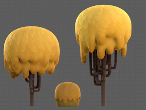Trees Cartoon V23 3D Model
