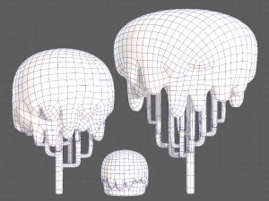 Trees Cartoon V23 3D Model