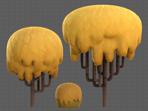 Trees Cartoon V23 3D Модель