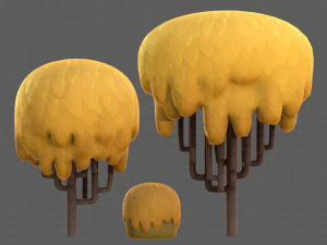 Trees Cartoon V23 3D Model
