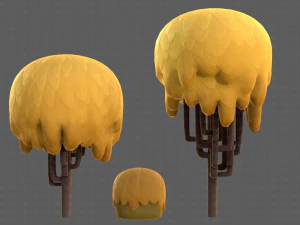 Trees Cartoon V23 3D Model