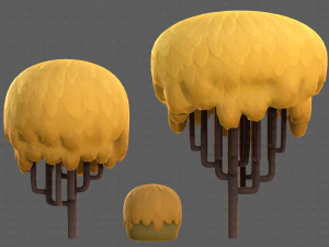 Trees Cartoon V23 3D Model