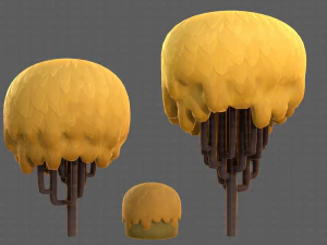Trees Cartoon V23 3D Model