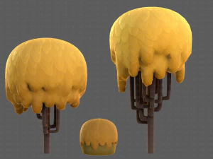 Trees Cartoon V23 3D Model