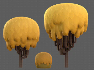Trees Cartoon V23 3D Model