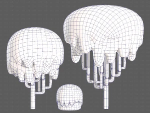 Trees Cartoon V23 3D Model