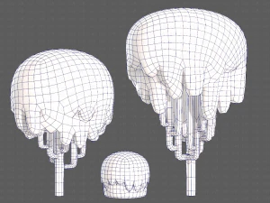 Trees Cartoon V23 3D Model