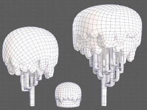 Trees Cartoon V23 3D Model