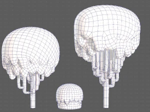 Trees Cartoon V23 3D Model