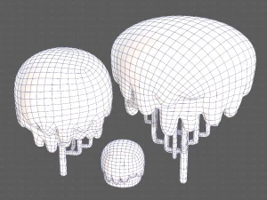 Trees Cartoon V23 3D Model