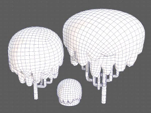 Trees Cartoon V23 3D Model