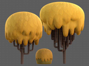 Trees Cartoon V23 3D Model