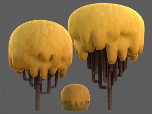Trees Cartoon V23 3D Model
