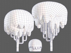 Trees Cartoon V23 3D Model