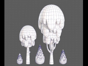 Trees Cartoon V24 3D Model