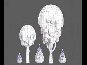 Trees Cartoon V24 3D Model