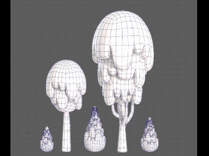 Trees Cartoon V24 3D Model