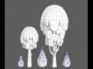 Trees Cartoon V24 3D Model