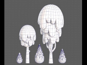 Trees Cartoon V24 3D Model