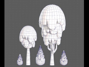Trees Cartoon V24 3D Model