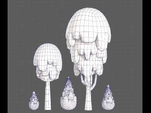 Trees Cartoon V24 3D Model