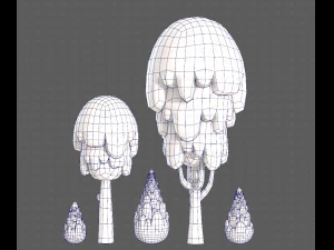Trees Cartoon V24 3D Model