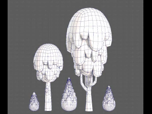 Trees Cartoon V24 3D Model
