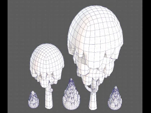 Trees Cartoon V24 3D Model