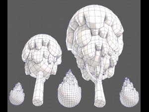 Trees Cartoon V24 3D Model
