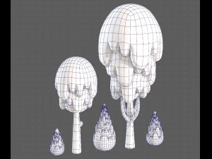 Trees Cartoon V24 3D Model