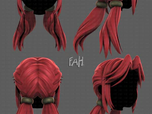 소녀 V109를 위한 3D 헤어 스타일 3D 모델