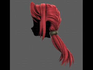 3D Hair style for girl V109 3D Model