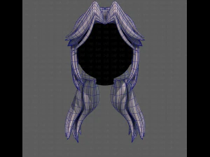 3D Hair style for girl V109 3D Model