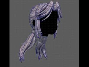 3D Hair style for girl V109 3D Model