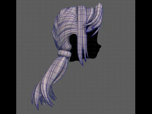 3D Hair style for girl V109 3D Model