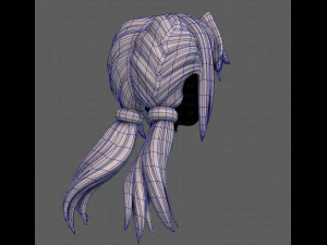 3D Hair style for girl V109 3D Model