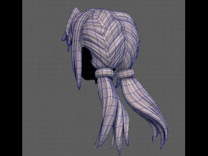 3D Hair style for girl V109 3D Model