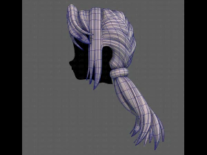 3D Hair style for girl V109 3D Model
