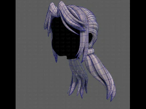 3D Hair style for girl V109 3D Model