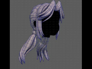 3D Hair style for girl V109 3D Model