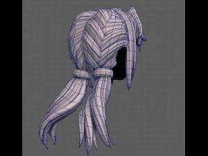 3D Hair style for girl V109 3D Model