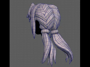 3D Hair style for girl V109 3D Model