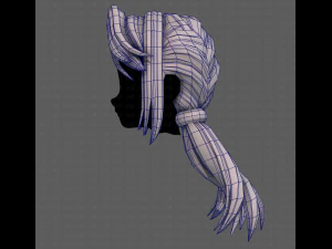 3D Hair style for girl V109 3D Model
