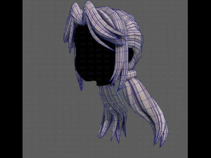 3D Hair style for girl V109 3D Model