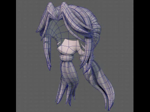 3D Hair style for girl V109 3D Model