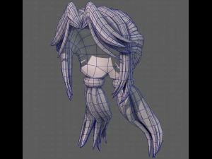 3D Hair style for girl V109 3D Model