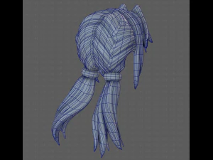 3D Hair style for girl V109 3D Model