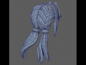 3D Hair style for girl V109 3D Model