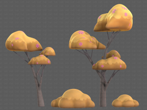 Trees Cartoon V25 Model 3D
